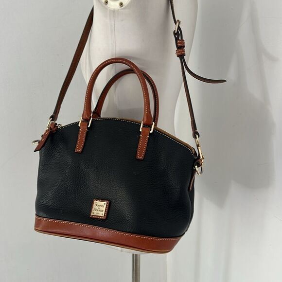 Vintage Dooney And Bourke Pebbled Leather Domed 2 Way Handbag - Picture 2 of 7